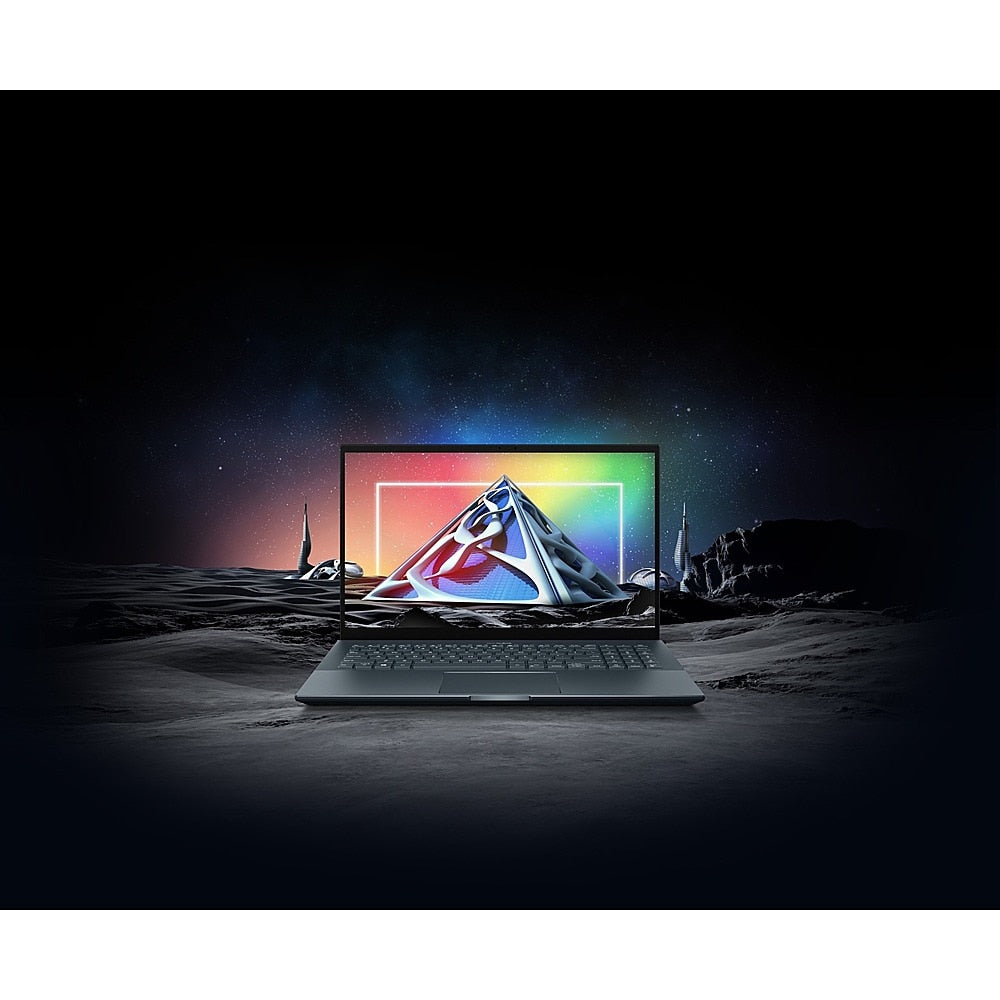 ASUS - ZenBook Pro 15.6" Touch-Screen Laptop - AMD Ryzen 9 - 16 GB Memory - NVIDIA GeForce RTX 3050 Ti - Pine Gray_1