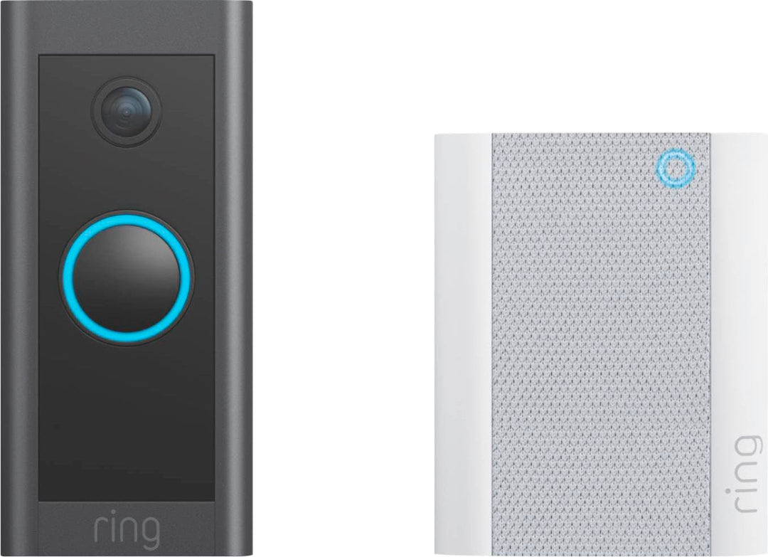 Ring - Wi-Fi Smart Video Doorbell - Wired with Chime - Black_0