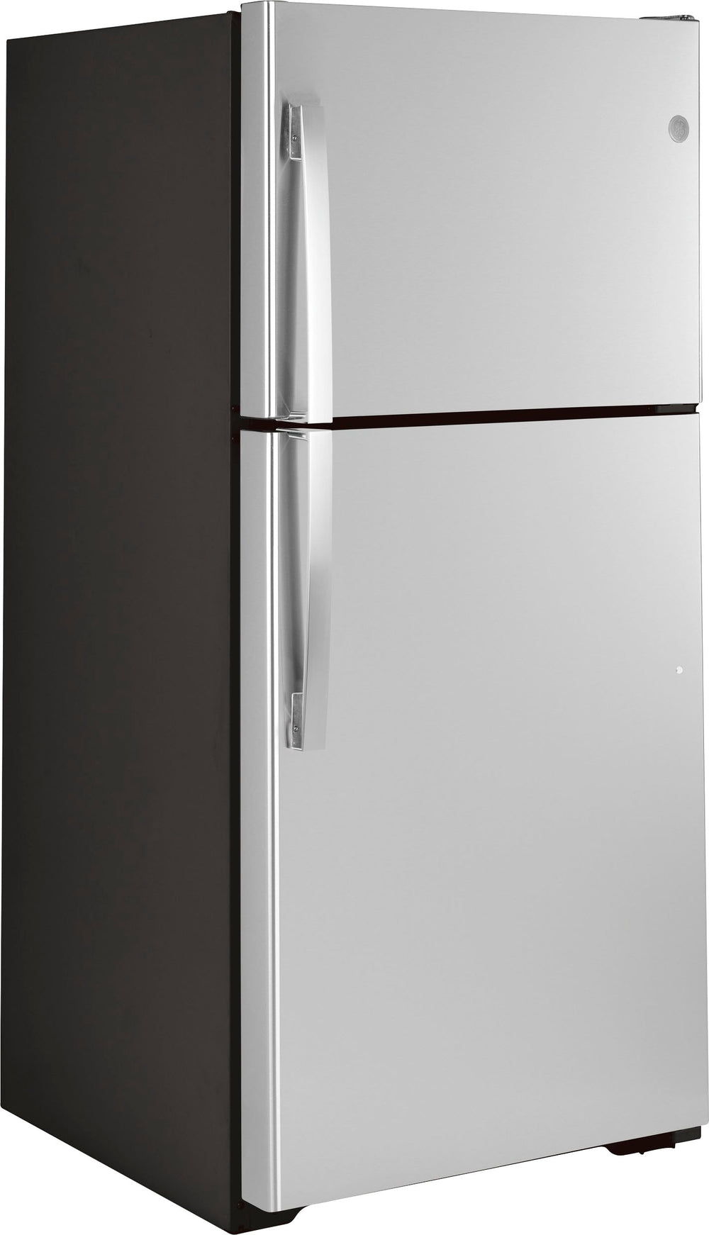 GE - 21.9 Cu. Ft. Garage-Ready Top-Freezer Refrigerator - Stainless steel_1