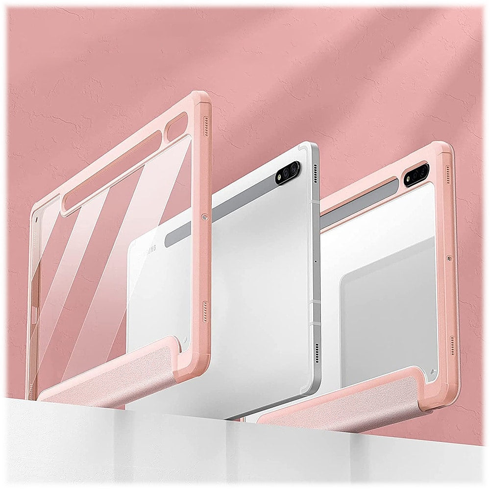 SaharaCase - Folio Case for Samsung Galaxy Tab S8 - Clear/Pink_4