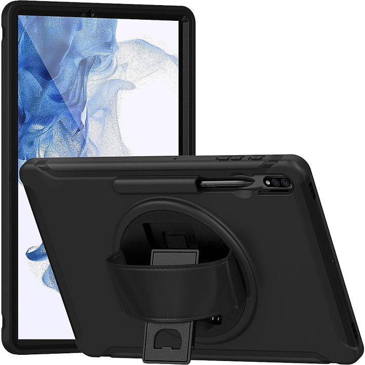 SaharaCase - PROTECTION Hand Strap Series Case for Samsung Galaxy Tab S8 Ultra - Black_2