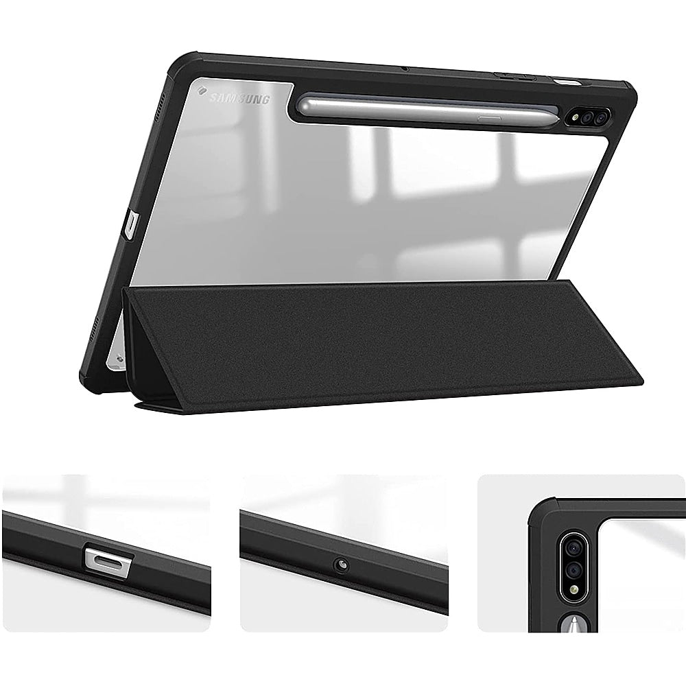 SaharaCase - Folio Case for Samsung Galaxy Tab S8 - Clear/Black_1