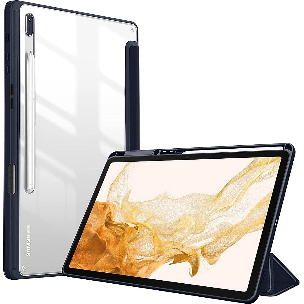 SaharaCase - Folio Case for Samsung Galaxy Tab S8 Ultra - Clear/Navy Blue_2