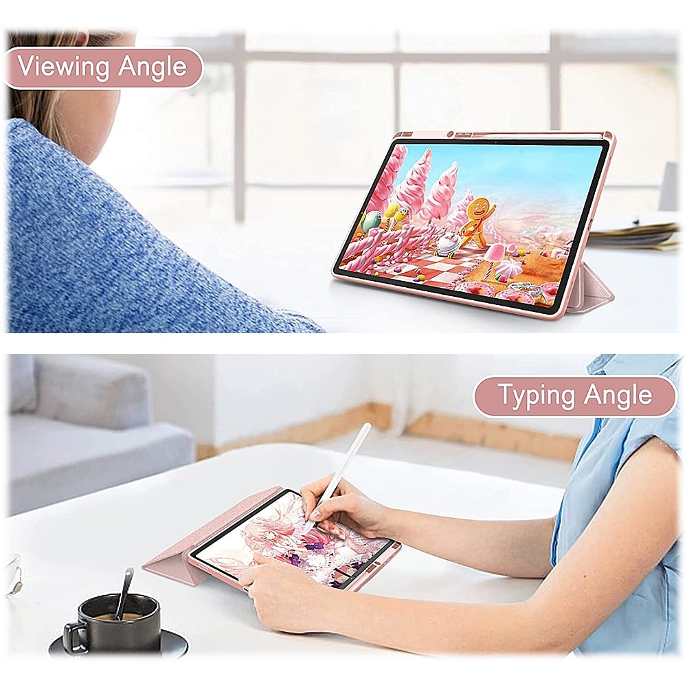 SaharaCase - Folio Case for Samsung Galaxy Tab S8 Ultra - Clear/Pink_5