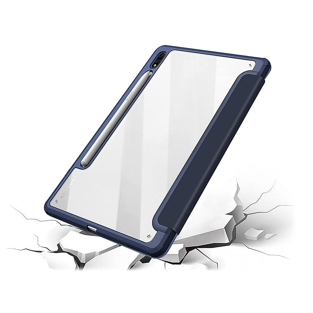 SaharaCase - Folio Case for Samsung Galaxy Tab S8 - Clear/Navy Blue_5