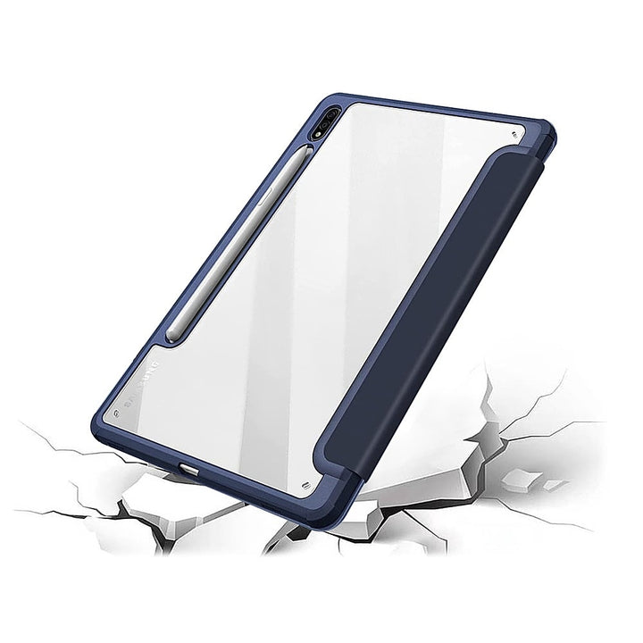 SaharaCase - Folio Case for Samsung Galaxy Tab S8 - Clear/Navy Blue_5