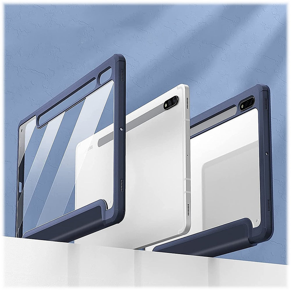 SaharaCase - Folio Case for Samsung Galaxy Tab S8 - Clear/Navy Blue_3