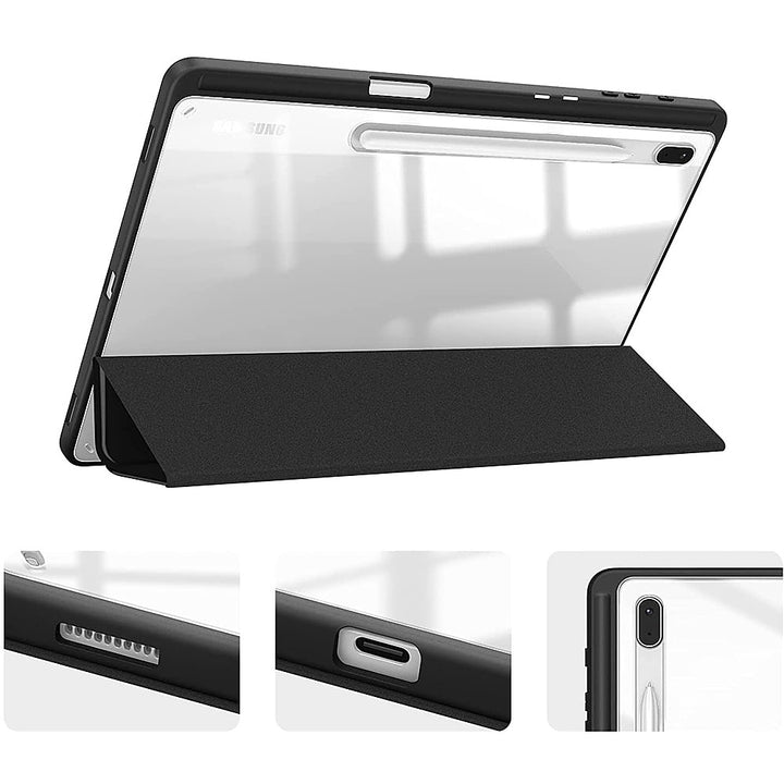 SaharaCase - Folio Case for Samsung Galaxy Tab S8 Ultra - Clear/Black_4