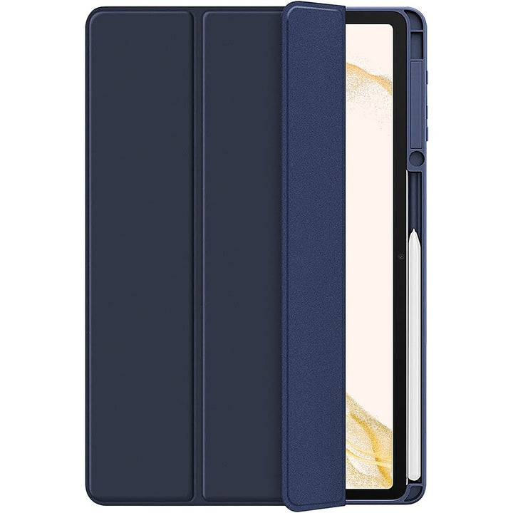 SaharaCase - Folio Case for Samsung Galaxy Tab S8+ and Tab S7 FE - Clear/Navy Blue_2