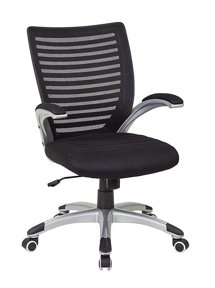 OSP Home Furnishings - Mesh and Screen Back Managers Chair - Black_0