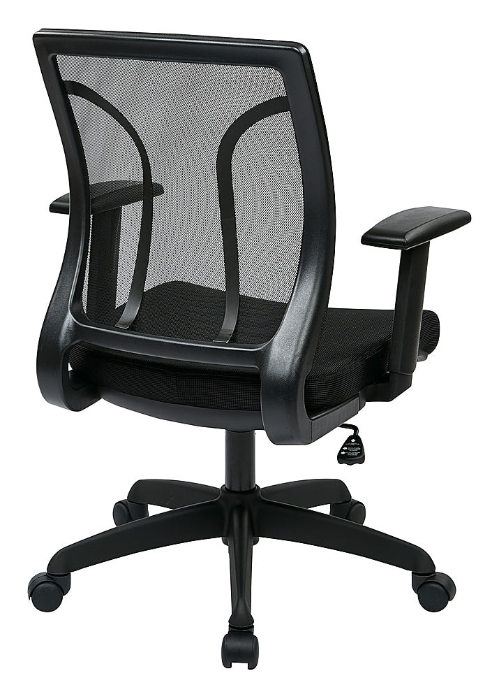 OSP Home Furnishings - Screen Back Chair with Mesh Seat Adjustable Task Chair - Black_5