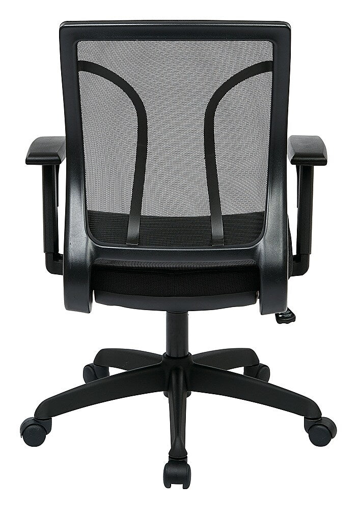 OSP Home Furnishings - Screen Back Chair with Mesh Seat Adjustable Task Chair - Black_6