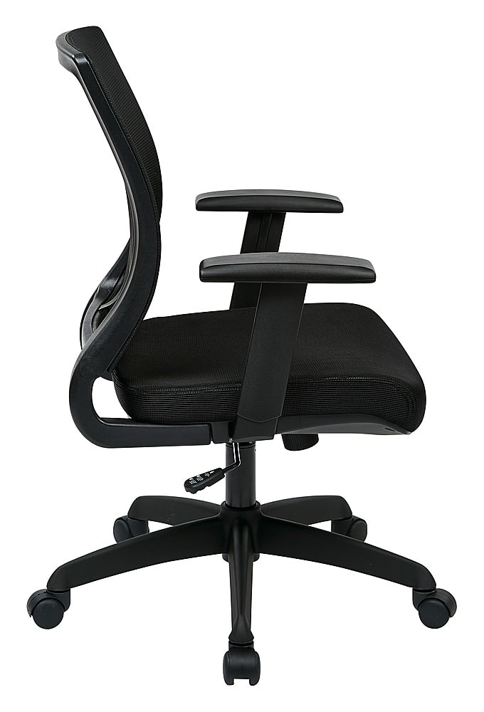 OSP Home Furnishings - Screen Back Chair with Mesh Seat Adjustable Task Chair - Black_2