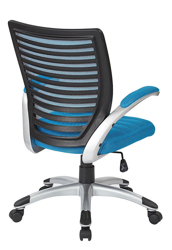 OSP Home Furnishings - Mesh Seat and Screen Back Adjustable Managers Chair - Blue_3