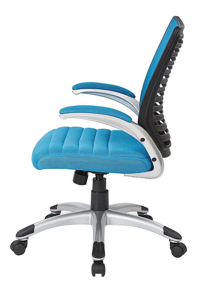 OSP Home Furnishings - Mesh Seat and Screen Back Adjustable Managers Chair - Blue_2
