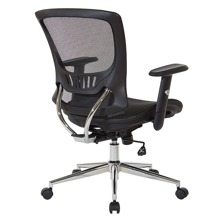 OSP Home Furnishings - Mesh Screen Seat and Back Adjustable Manager's Chair - Black_7