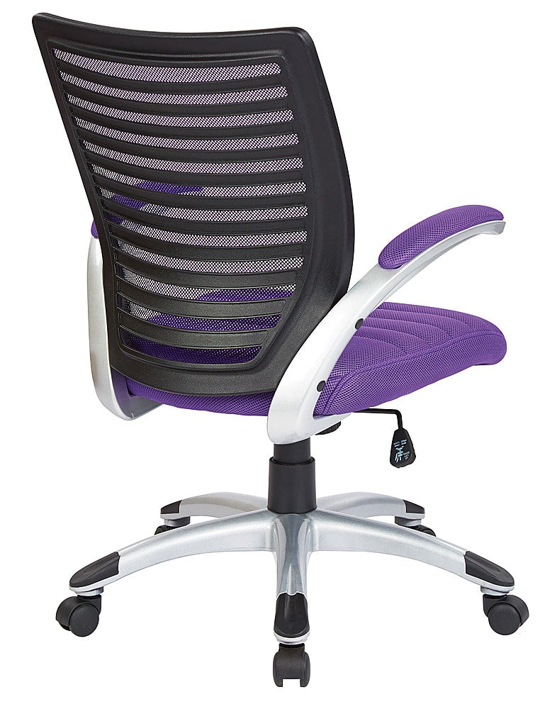 OSP Home Furnishings - Mesh  Seat and Screen Back Adjustable Managers Chair - Purple_2