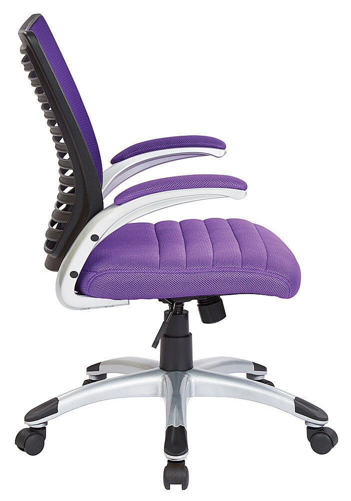 OSP Home Furnishings - Mesh  Seat and Screen Back Adjustable Managers Chair - Purple_1