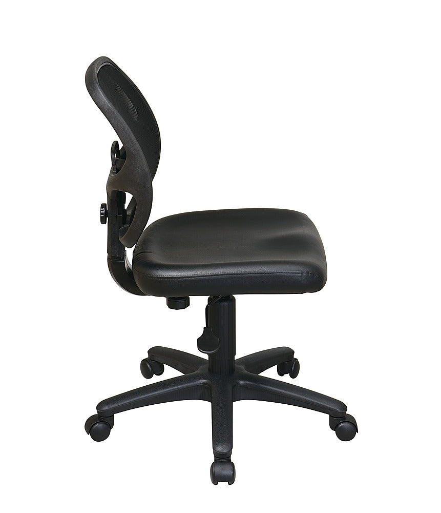 OSP Home Furnishings - Mesh Screen Back and Vinyl Seat Task Chair - Black_1
