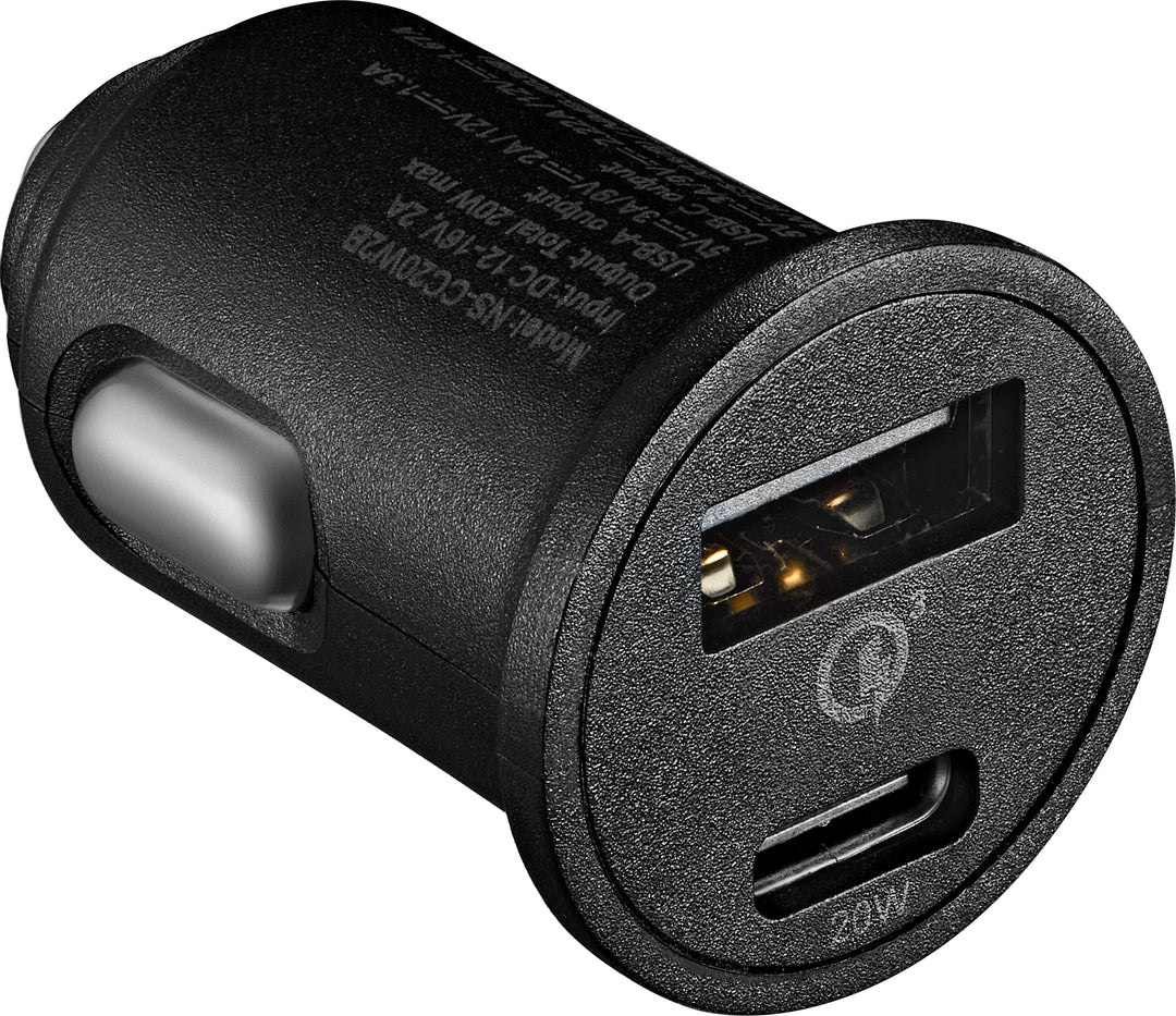 Insignia™ - 20W Vehicle Charger with 1 USB-C and 1 USB Port - Black_5