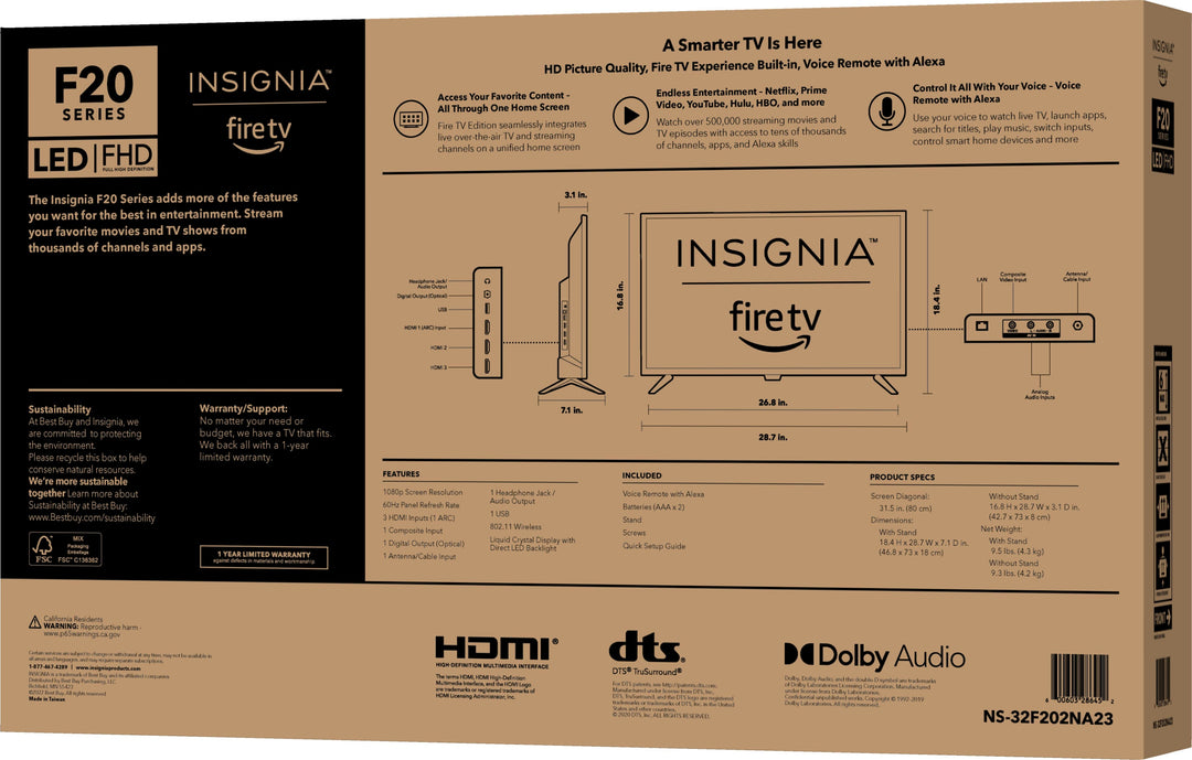 Insignia™ - 32" Class F20 Series LED Full HD Smart Fire TV_4