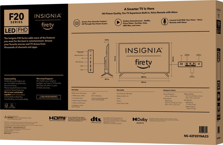 Insignia™ - 42" Class F20 Series LED Full HD Smart Fire TV_5