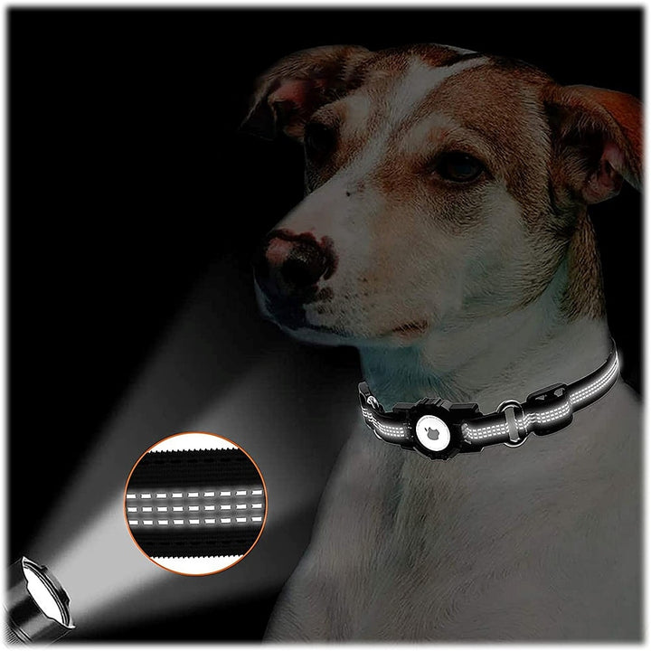 SaharaCase - Adjustable Nylon Collar Case for Apple AirTag (Large Dogs) - Black_6