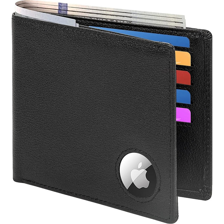 SaharaCase - Genuine Leather Wallet Case for Apple AirTag - Black_7