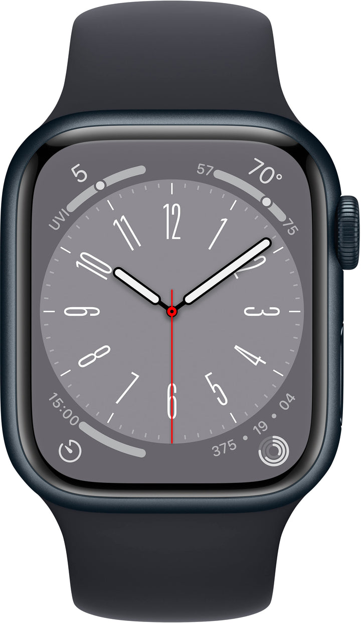 Apple Watch Series 8 GPS + Cellular 41mm Midnight Aluminum Case with Midnight Sport Band - S/M - Midnight_0