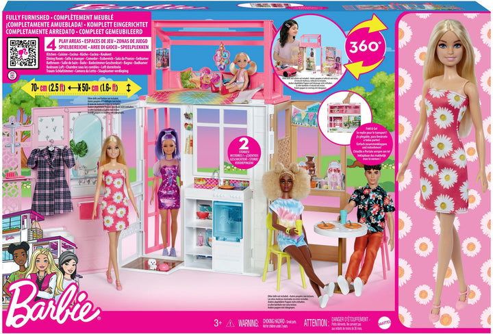 Barbie - Dollhouse with Doll and  Puppy_0