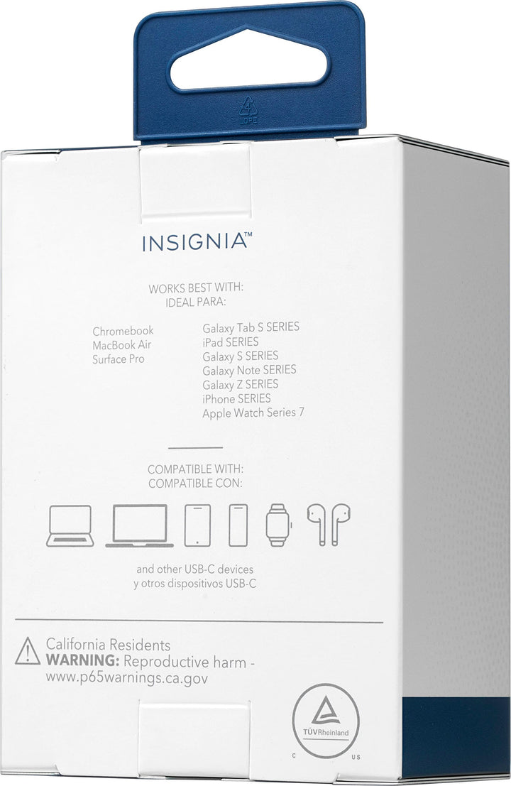 Insignia™ - 45W USB-C Compact Wall Charger for Chromebook and Other USB-Devices - White_5