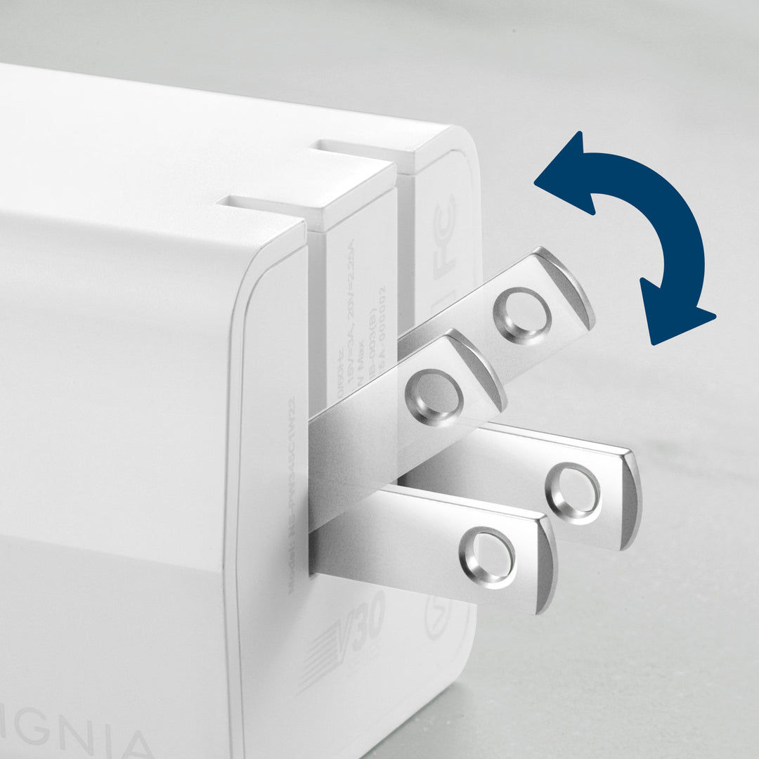 Insignia™ - 45W USB-C Compact Wall Charger for Chromebook and Other USB-Devices - White_2