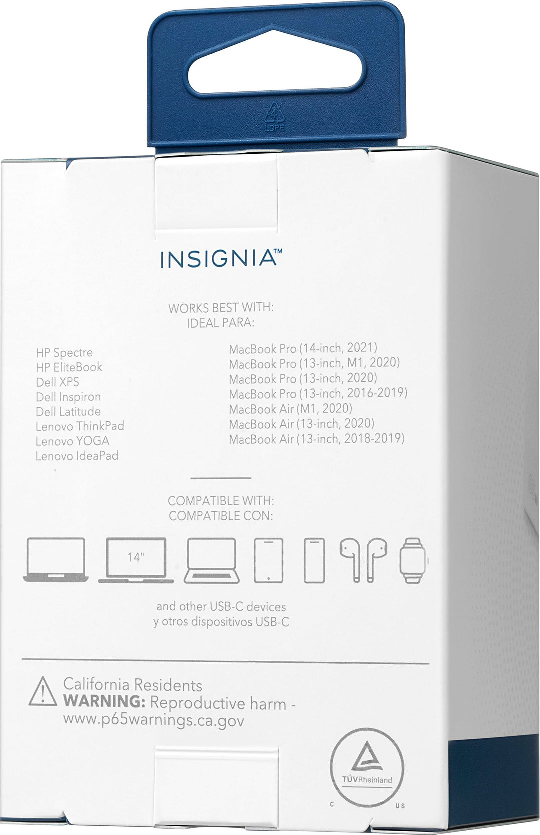 Insignia™ - 65W USB-C Compact Wall Charger for MacBook Pro, MacBook Air, and most USB-C Laptops - White_8
