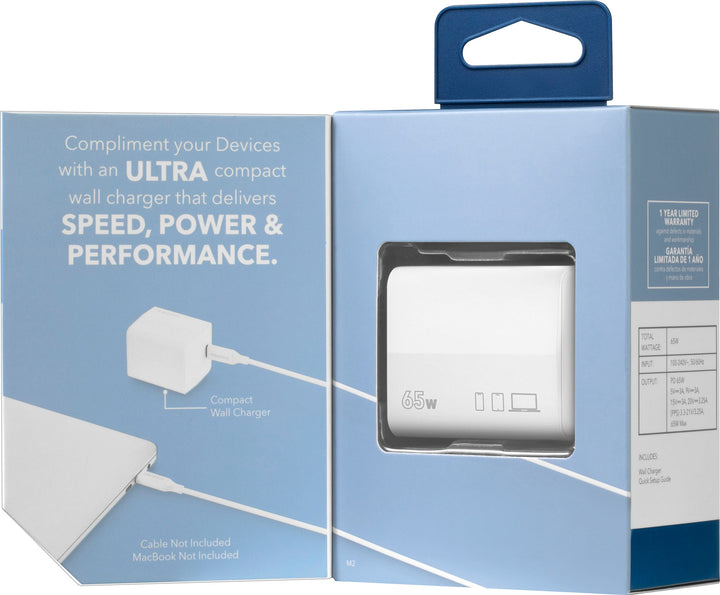 Insignia™ - 65W USB-C Compact Wall Charger for MacBook Pro, MacBook Air, and most USB-C Laptops - White_9