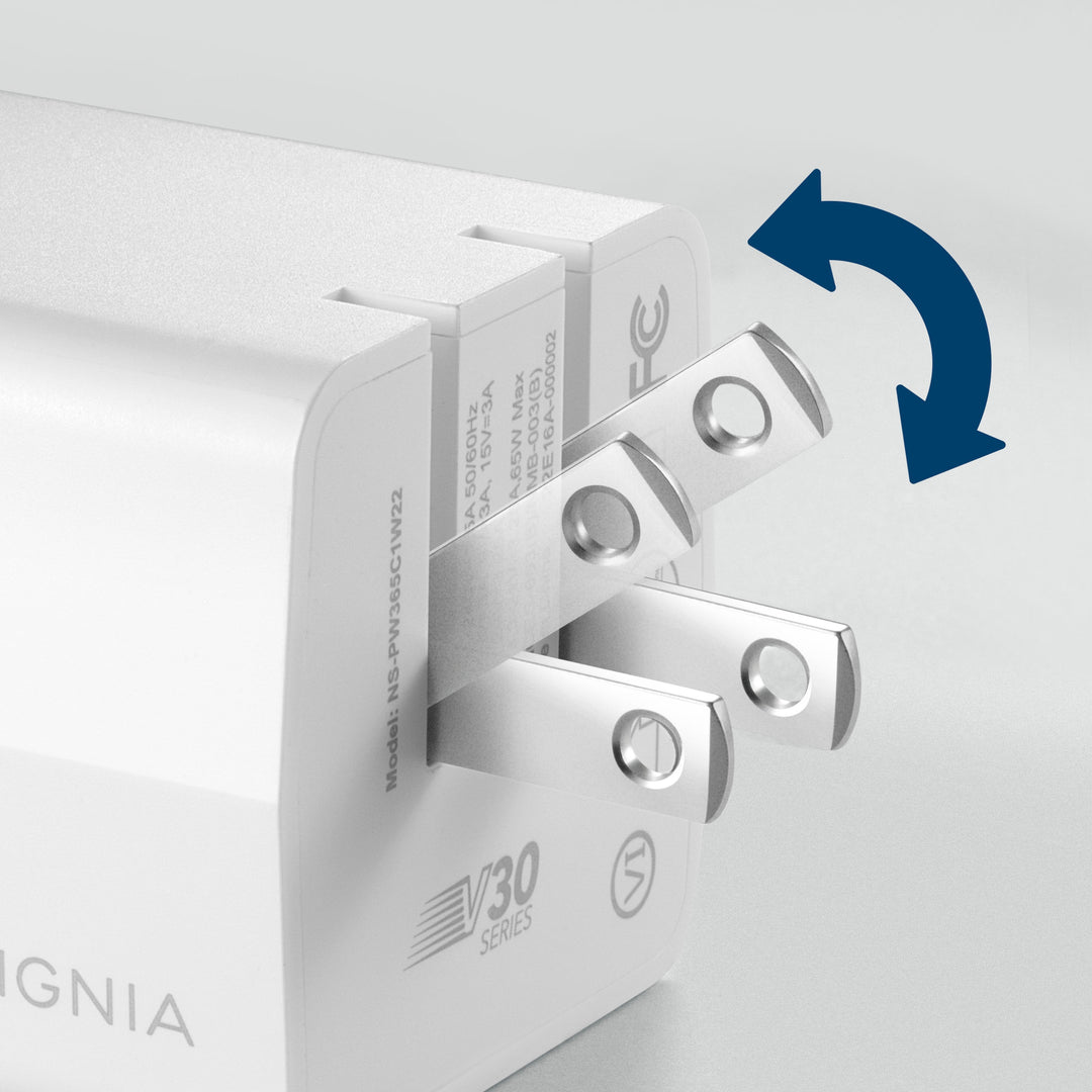 Insignia™ - 65W USB-C Compact Wall Charger for MacBook Pro, MacBook Air, and most USB-C Laptops - White_7