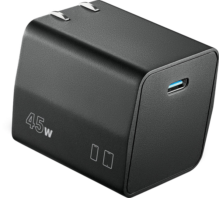 Insignia™ - 45W USB-C Compact Wall Charger for Samsung Smartphones & Tablets - Black_0