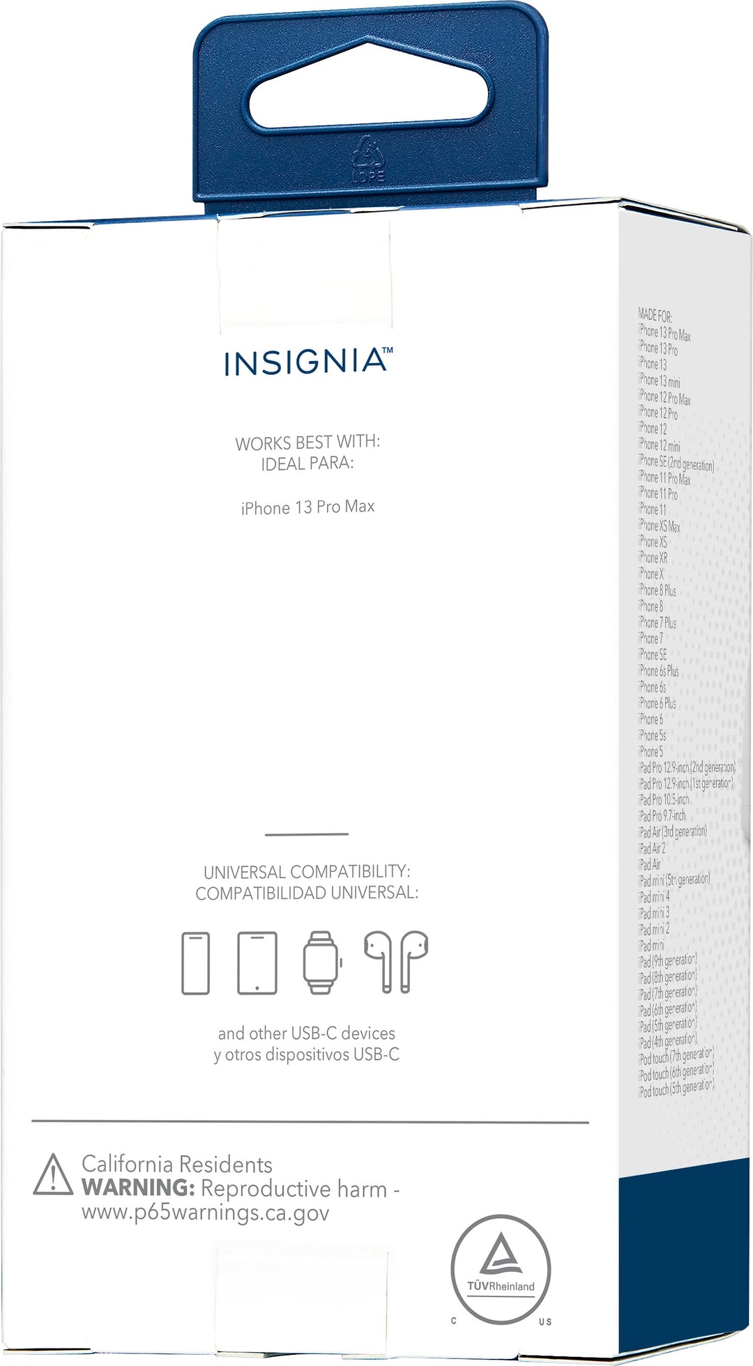 Insignia™ - 30W USB-C Super-Fast Charge Kit for iPhone 14 Pro Max, iPhone 14 Plus, iPhone 13 Pro Max - White - White_8