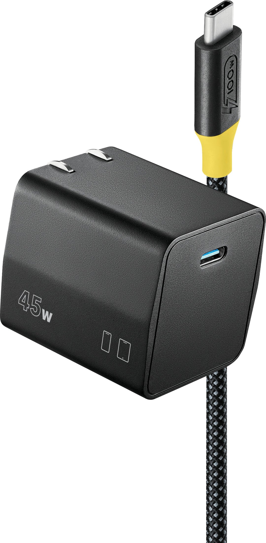 Insignia™ - 45W USB-C Compact Wall Charger Kit for Samsung Smartphones & Tablets - Black_0