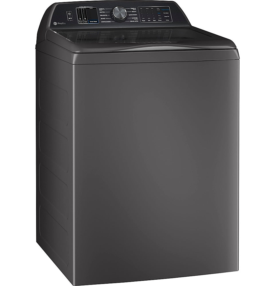 GE Profile - 5.4 Cu Ft High Efficiency Smart Top Load Washer with Smarter Wash Technology, Easier Reach & Microban Technology - Diamond gray_1