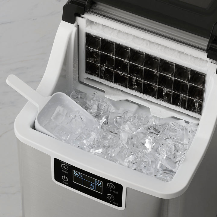 Insignia™ - 44 Lb. Portable Clear Ice Maker with Auto Shut-off - Stainless steel_7
