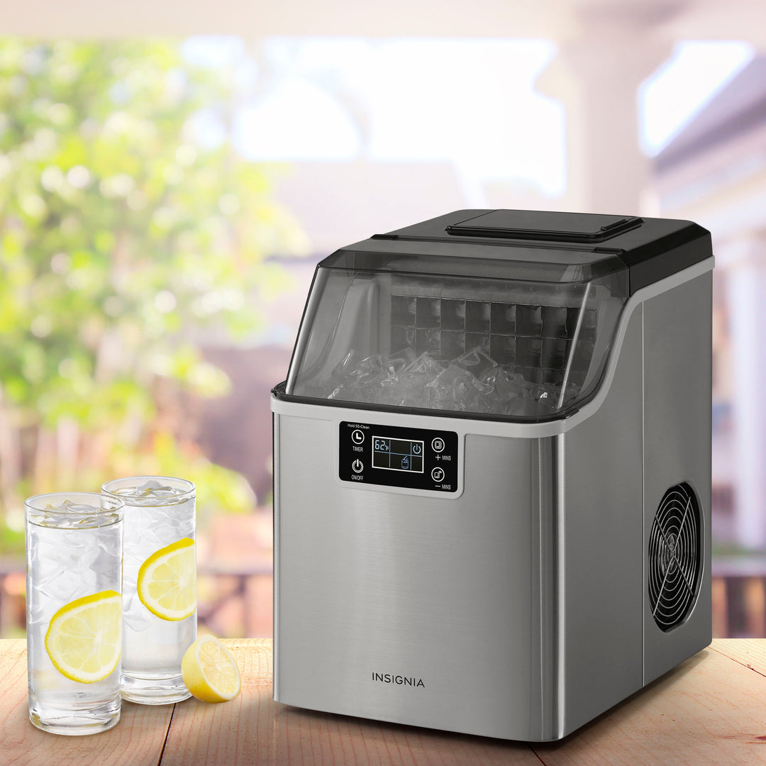 Insignia™ - 44 Lb. Portable Clear Ice Maker with Auto Shut-off - Stainless steel_6