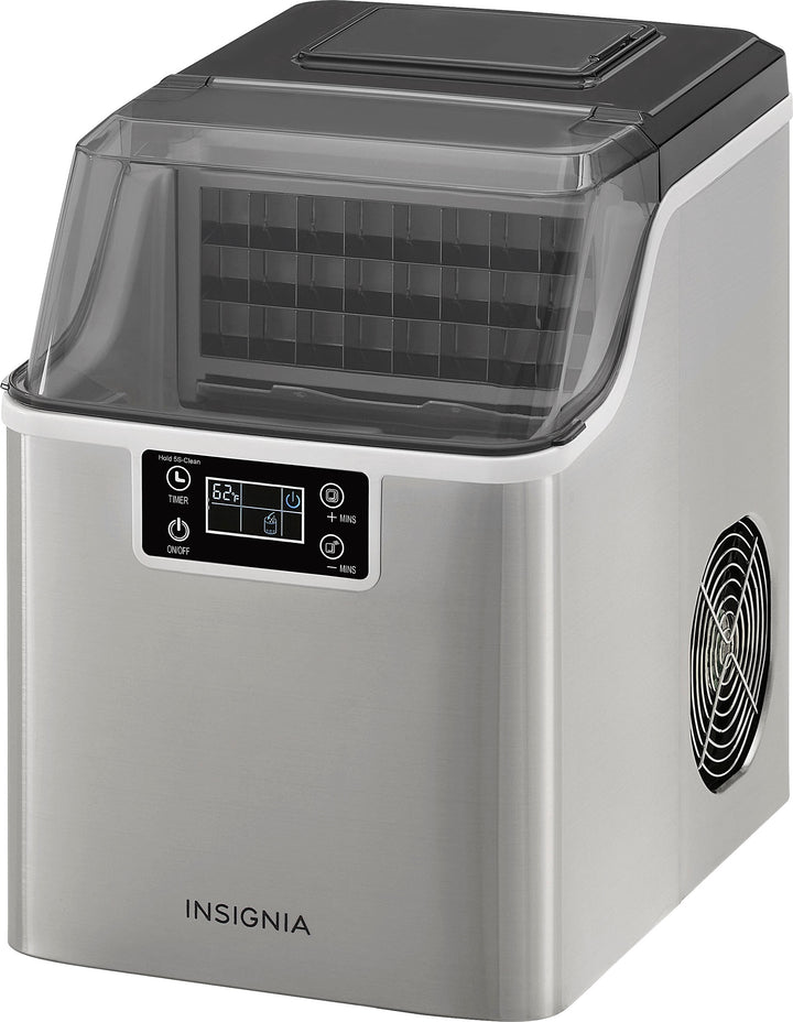 Insignia™ - 44 Lb. Portable Clear Ice Maker with Auto Shut-off - Stainless steel_2