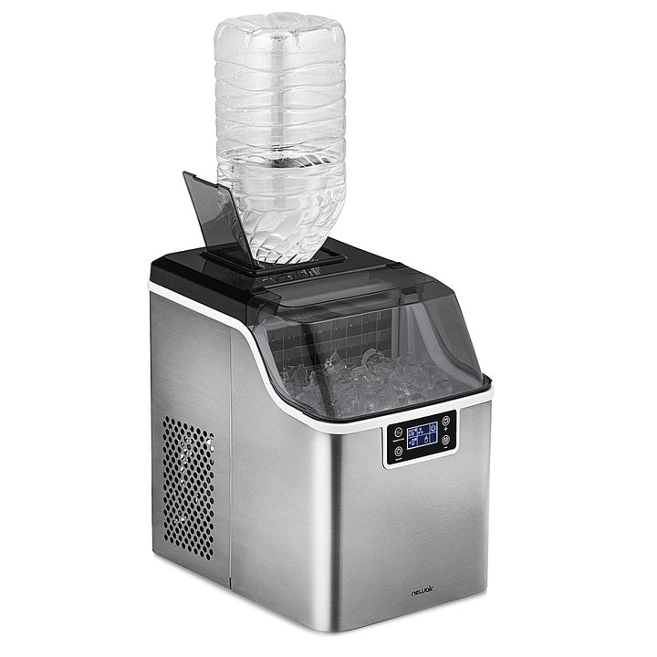 NewAir - 45 lbs. Portable Countertop Clear Ice Maker with  FrozenFall Technology - Stainless steel_8