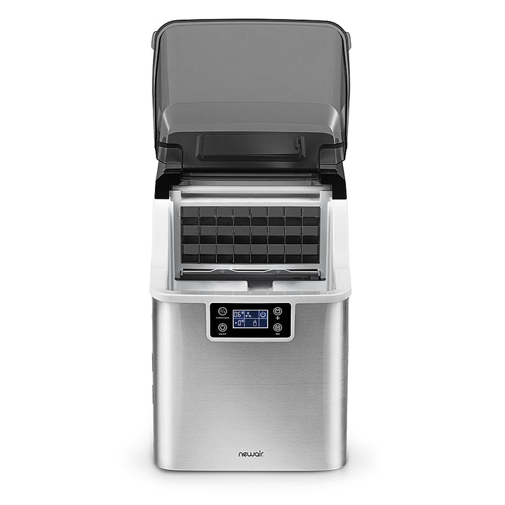 NewAir - 45 lbs. Portable Countertop Clear Ice Maker with  FrozenFall Technology - Stainless steel_4
