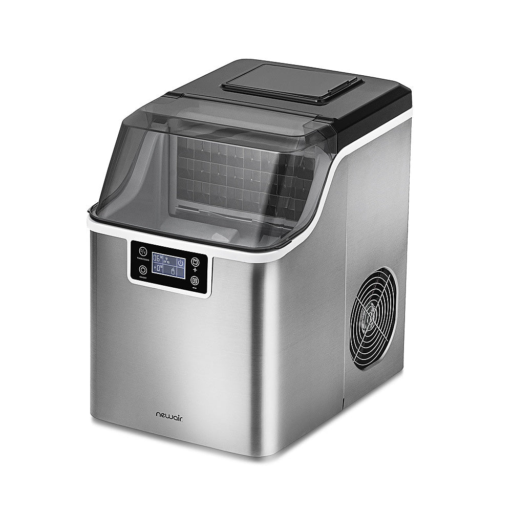 NewAir - 45 lbs. Portable Countertop Clear Ice Maker with  FrozenFall Technology - Stainless steel_5