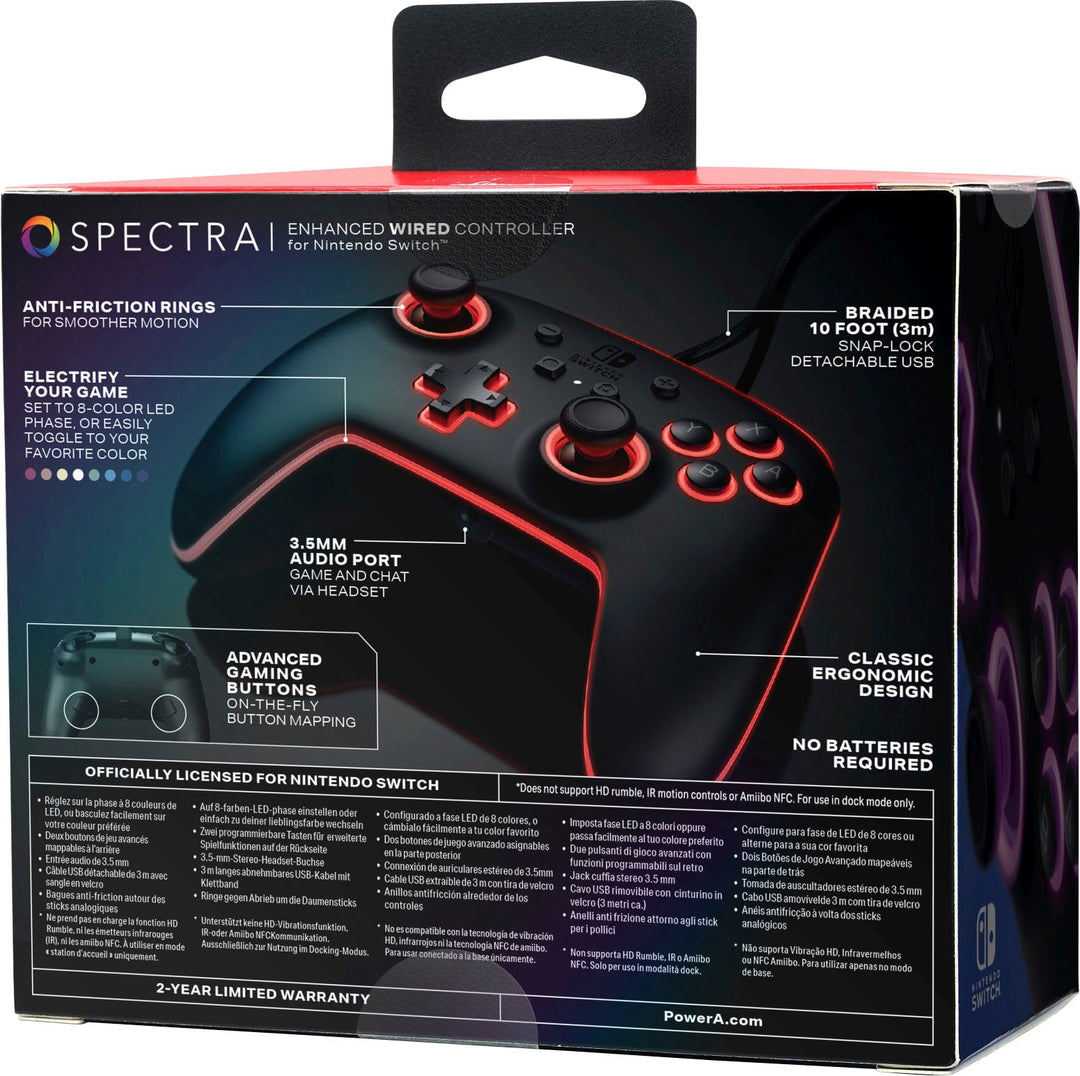 PowerA - Spectra Enhanced Wired Controller for Nintendo Switch - Black LED_10
