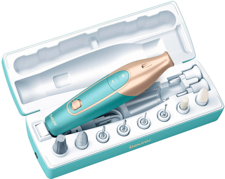 Beurer - Rechargeable Manicure/Pedicure Device - Turquoise/Gold_8