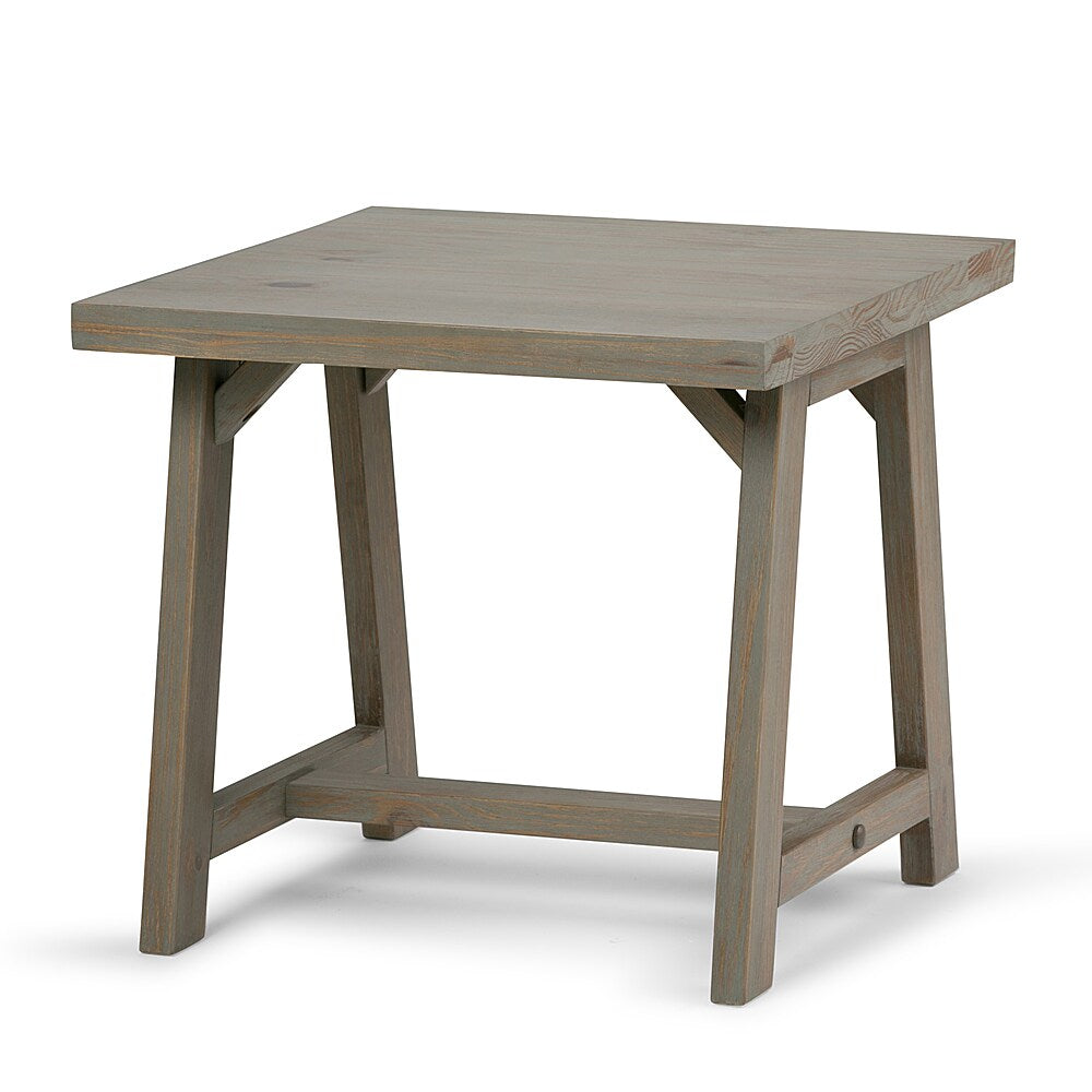 Simpli Home - Sawhorse End Table - Distressed Grey_1