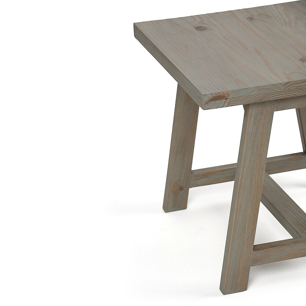 Simpli Home - Sawhorse End Table - Distressed Grey_4