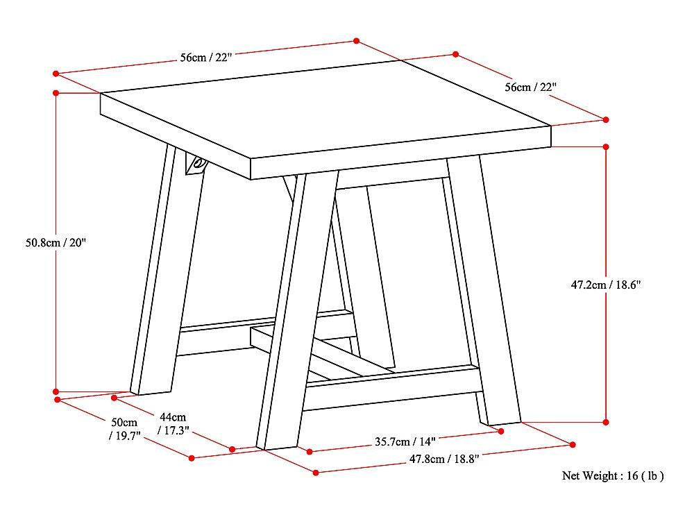 Simpli Home - Sawhorse End Table - Distressed Grey_3